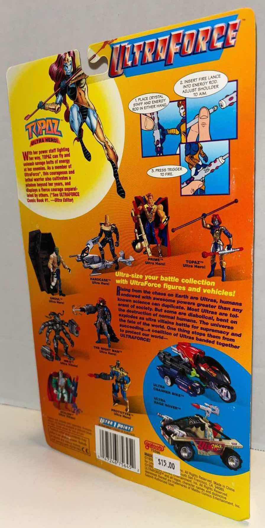 Photo 3 of NEW VINTAGE 1995 GALOOB ULTRAFORCE ULTRA HERO 2-PACK BUNDLE ACTION FIGURE & ACCESSORIES “#25 TOPAZ” & “#5 ALL AMERICAN PRIME”