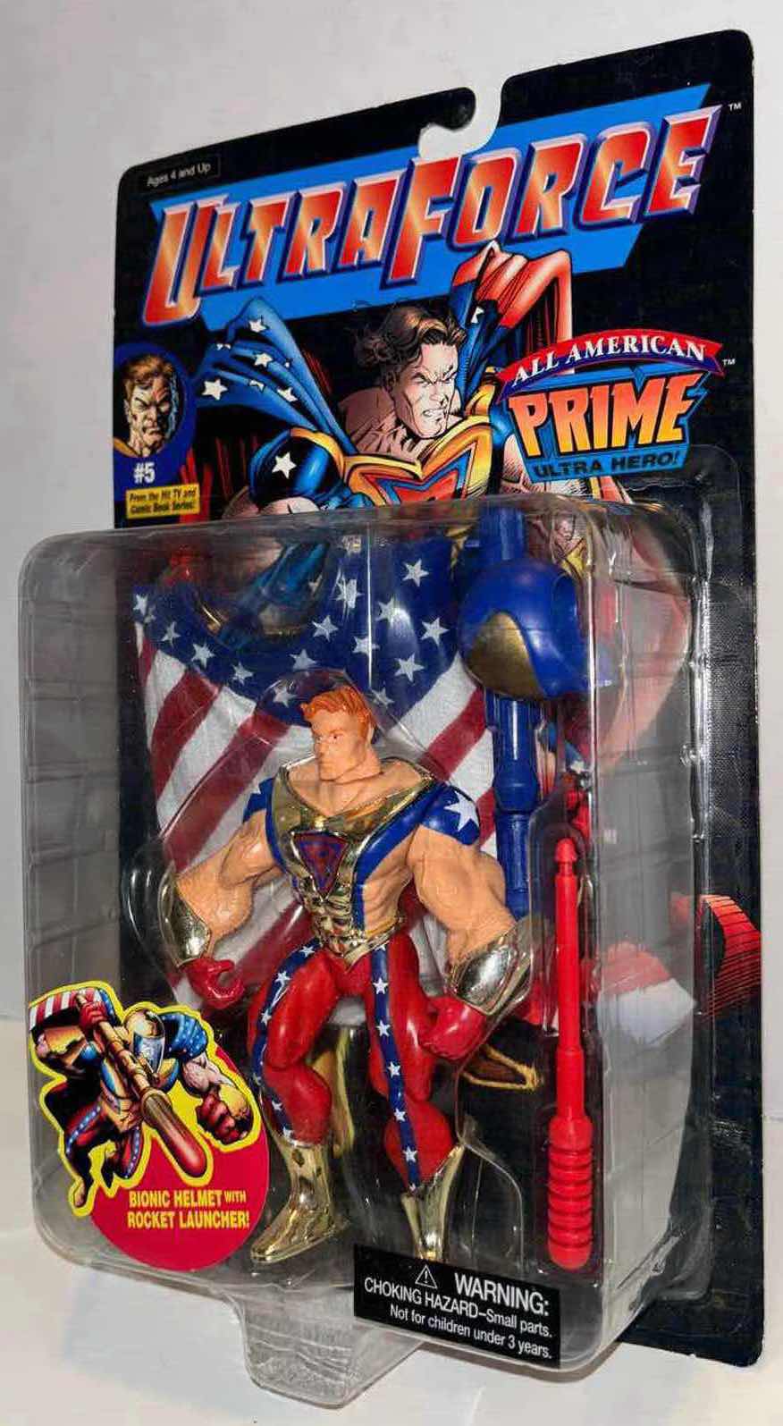 Photo 4 of NEW VINTAGE 1995 GALOOB ULTRAFORCE ULTRA HERO 2-PACK BUNDLE ACTION FIGURE & ACCESSORIES “#25 TOPAZ” & “#5 ALL AMERICAN PRIME�”