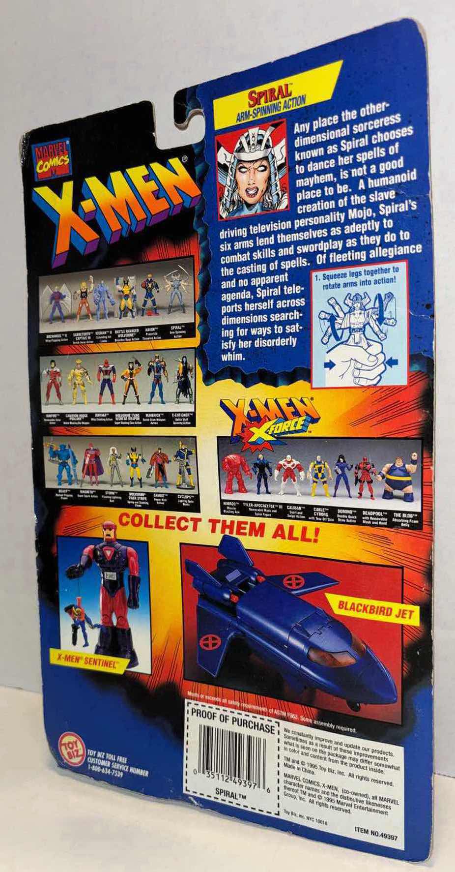 Photo 3 of NEW 1995/1996 TOY BIZ MARVEL COMICS X-MEN 2-PACK BUNDLE RETRO ACTION FIGURES & ACCESSORIES “SPIRAL W ARM SPINNING ACTION” & “ELEKTRA W LIGHT-UP NINJA BLADE”