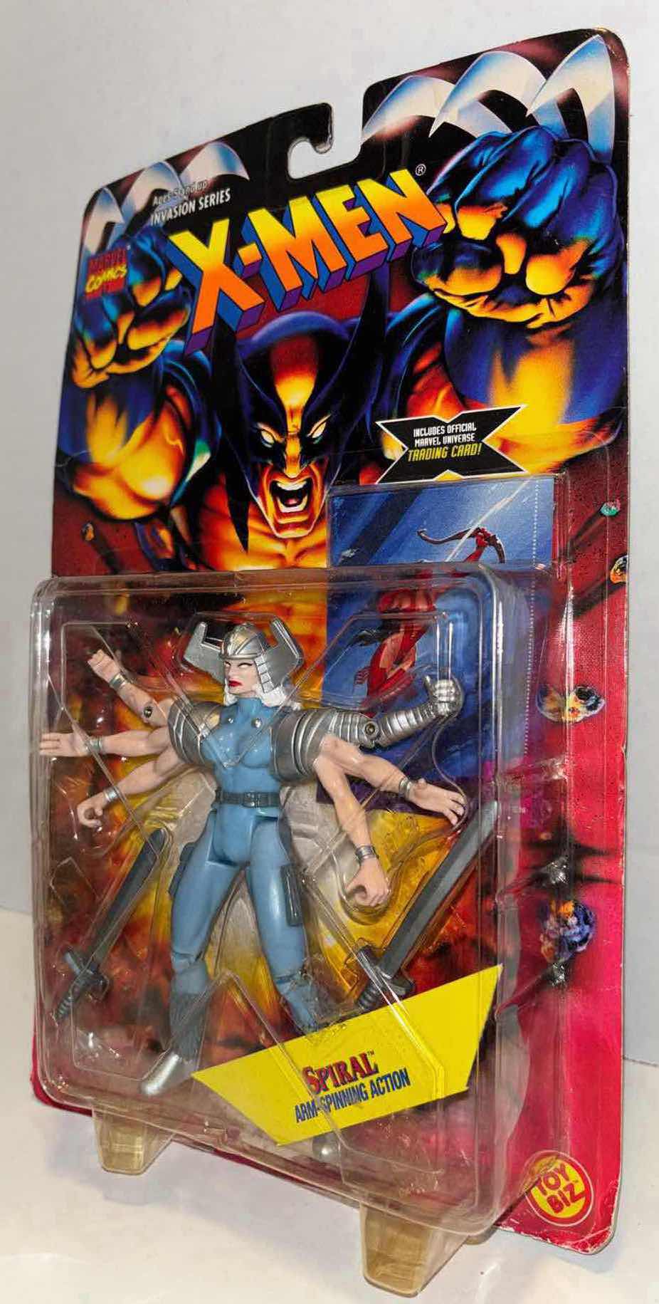 Photo 2 of NEW 1995/1996 TOY BIZ MARVEL COMICS X-MEN 2-PACK BUNDLE RETRO ACTION FIGURES & ACCESSORIES “SPIRAL W ARM SPINNING ACTION” & “ELEKTRA W LIGHT-UP NINJA BLADE”