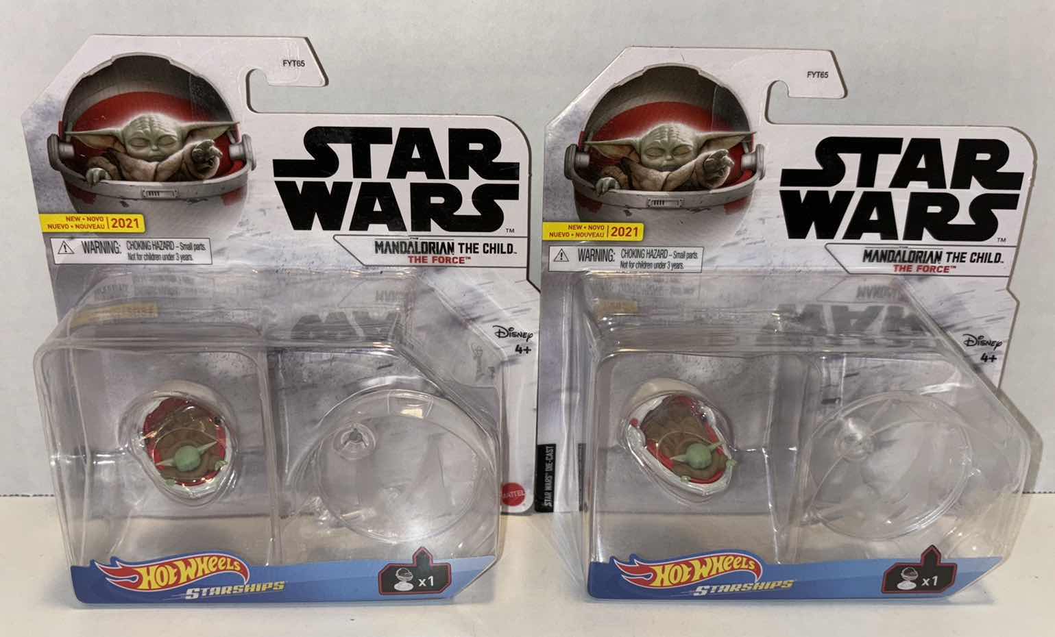 Photo 1 of NEW MATTEL HOT WHEELS DIE-CAST STARSHIPS 2-PACK BUNDLE, STAR WARS THE MANDALORIAN THE CHILD- THE FORCE