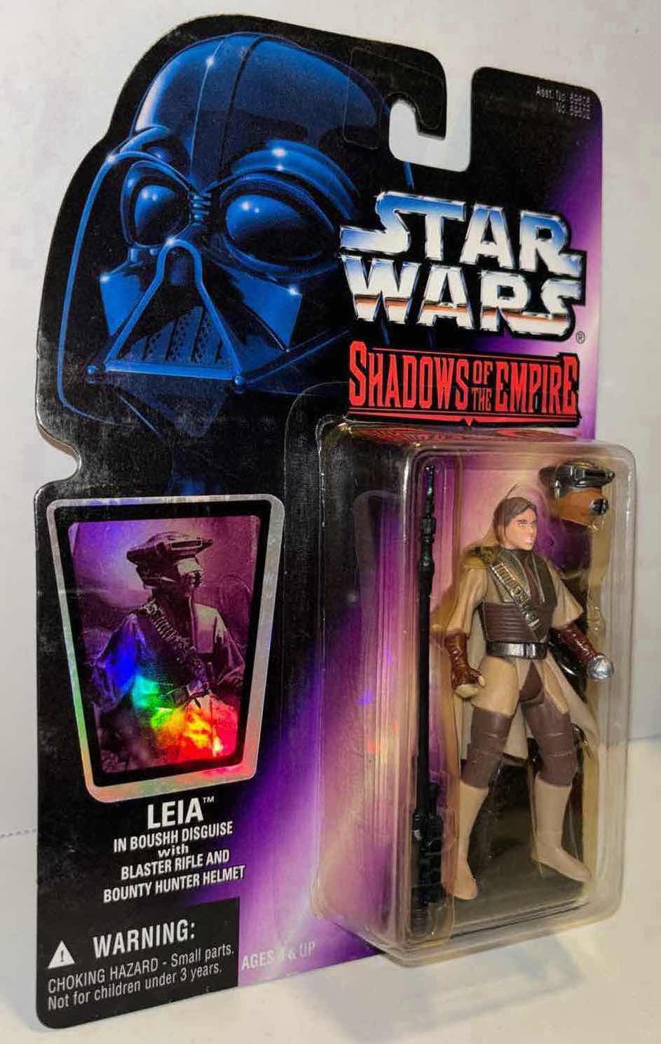 Photo 3 of NEW MINT COND 1996 HASBRO KENNER STAR WARS 3-PACK BUNDLE, SHADOWS OF THE EMPIRE “CHEWBACCA”, “LEIA” & “LUKE SKYWALKER” IN CLEAR CLAMSHELL PACKAGING