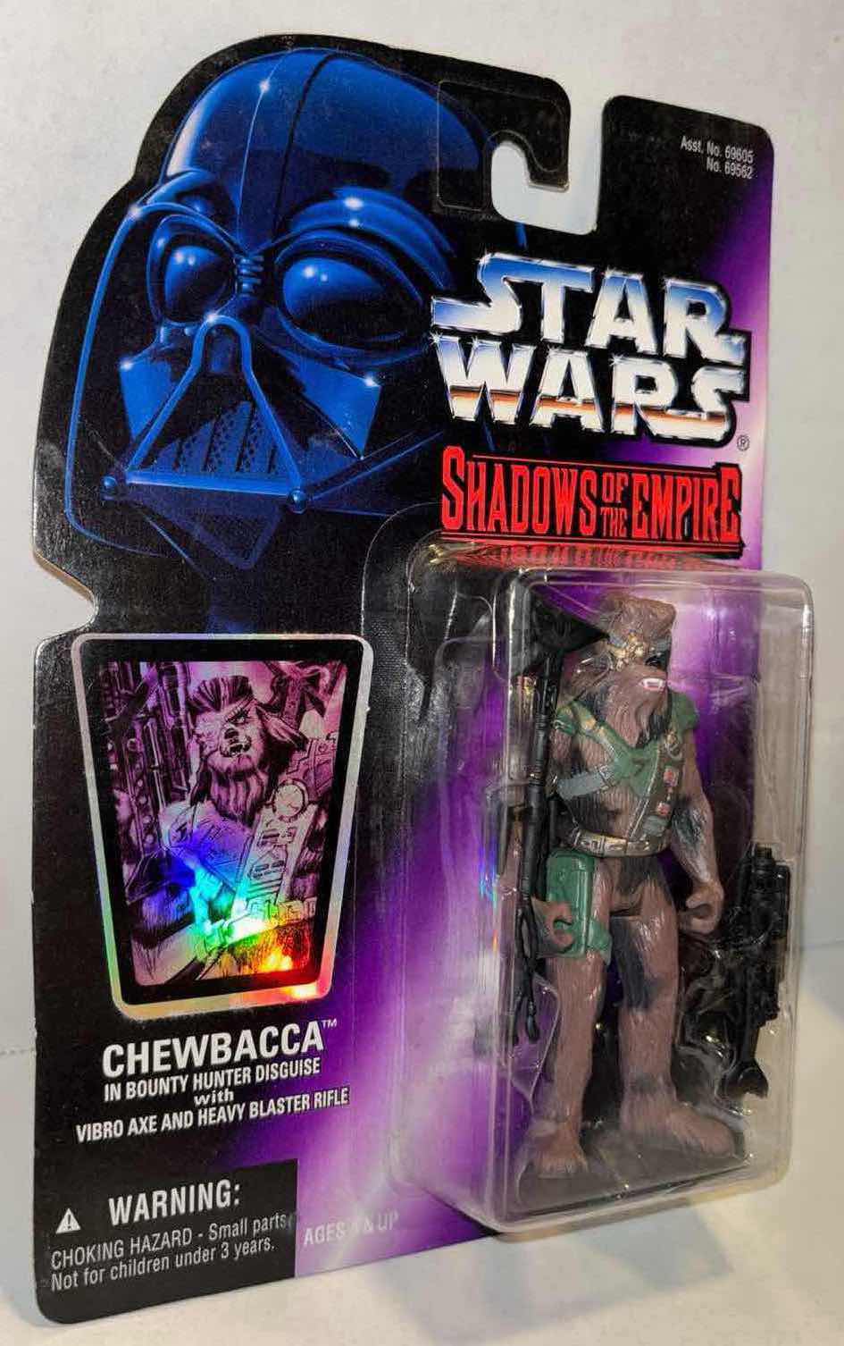 Photo 2 of NEW MINT COND 1996 HASBRO KENNER STAR WARS 3-PACK BUNDLE, SHADOWS OF THE EMPIRE “CHEWBACCA”, “LEIA” & “LUKE SKYWALKER” IN CLEAR CLAMSHELL PACKAGING