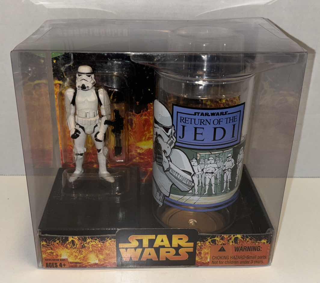 Photo 1 of NEW HASBRO STAR WARS RETURN OF THE JEDI CUP & STORMTROOPER ACTION FIGURE SET