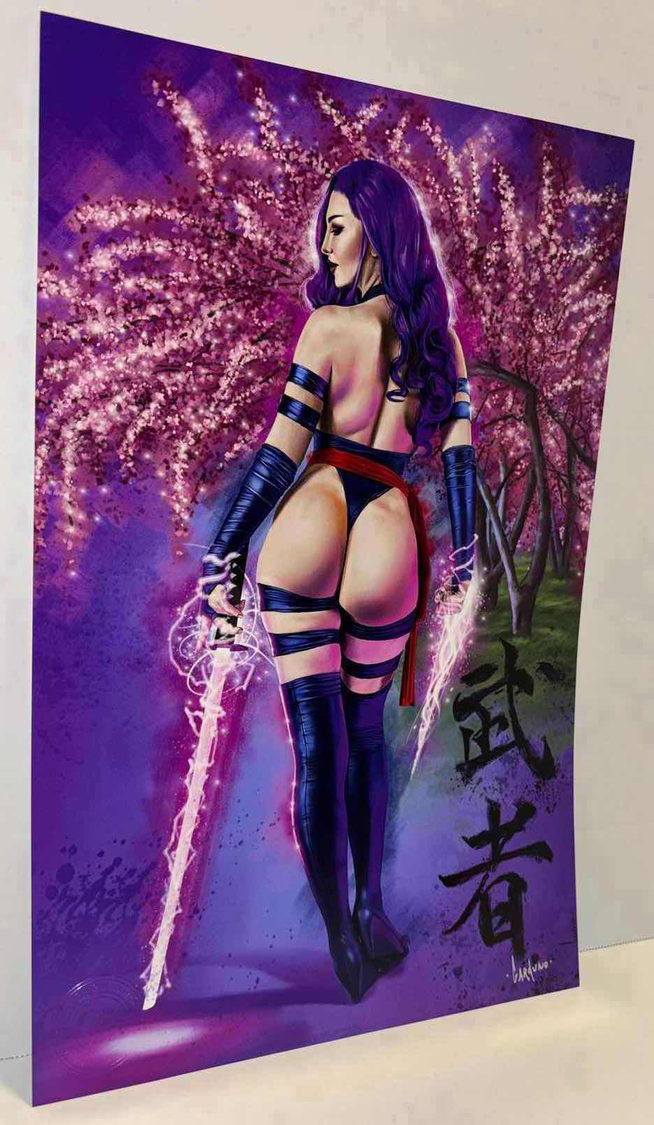 Photo 1 of VICTOR GARDUNO MORTAL KOMBAT MILEENA 11” X 17” INFINITY GLOSS UNFRAMED PRINT W EMBOSSED SEAL, DIGITAL SIGNATURE & OFFICIAL SIGNATURE W COA INCLUDED, STORED IN A RIGID PRINT PROTECTOR SLEEVE