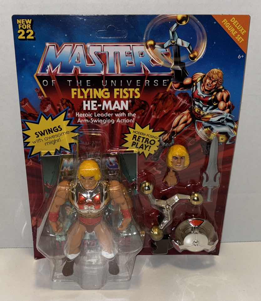 Photo 1 of NEW MATTEL MASTERS OF THE UNIVERSE “FLYING FISTS HE-MAN” ACTION FIGURE & ACCESSORIES (1)