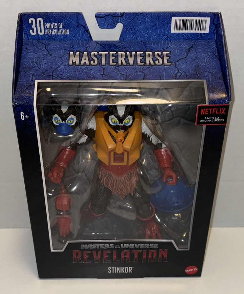 Photo 1 of NEW MATTEL MASTERVERSE MASTERS OF THE UNIVERSE REVELATION “STINKOR” ACTION FIGURE & ACCESSORIES (1)
