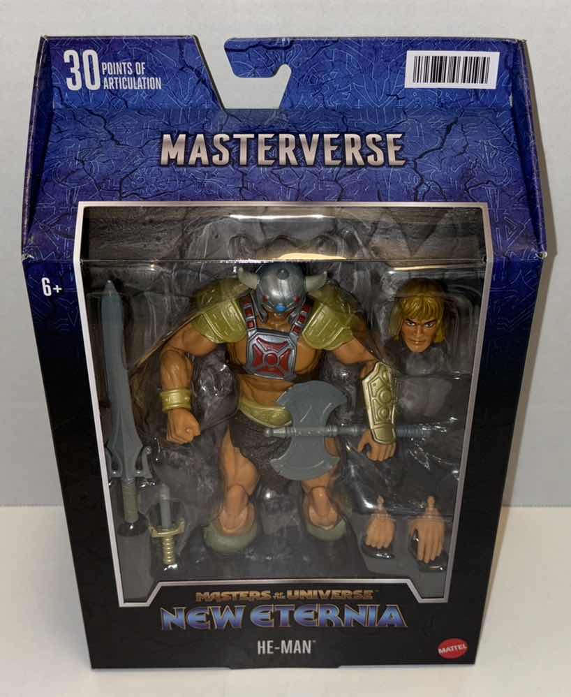 Photo 1 of NEW MATTEL MASTERVERSE MASTERS OF THE UNIVERSE NEW ETERNIA “HE-MAN” ACTION FIGURE & ACCESSORIES (1)