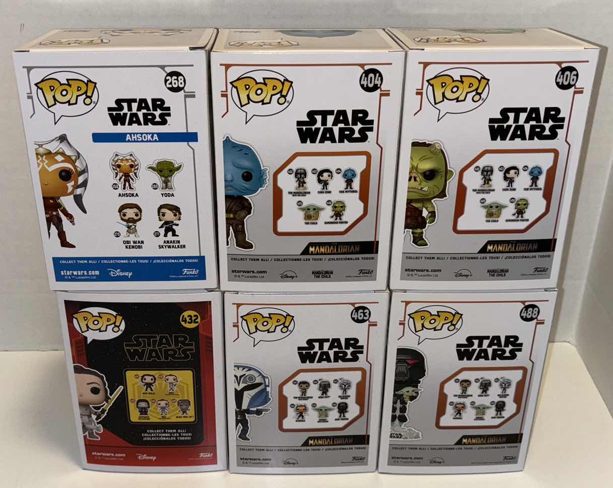 Photo 3 of NEW FUNKO POP! STAR WARS BOBBLE-HEAD VINYL FIGURE 6-PACK MIXED BUNDLE, #268, #404, #406, #432, #463, #488