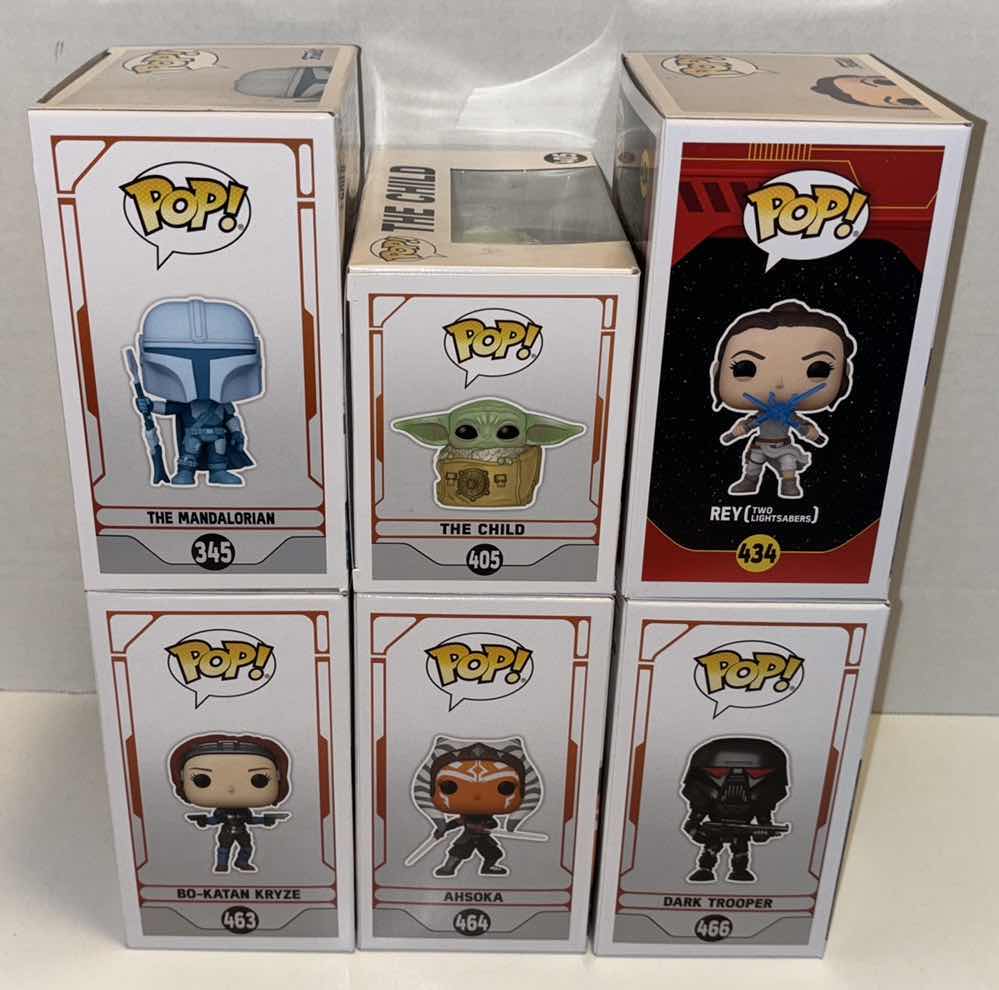 Photo 2 of NEW FUNKO POP! STAR WARS BOBBLE-HEAD VINYL FIGURE 6-PACK MIXED BUNDLE, #345, #405, #434, #463, #464, #466