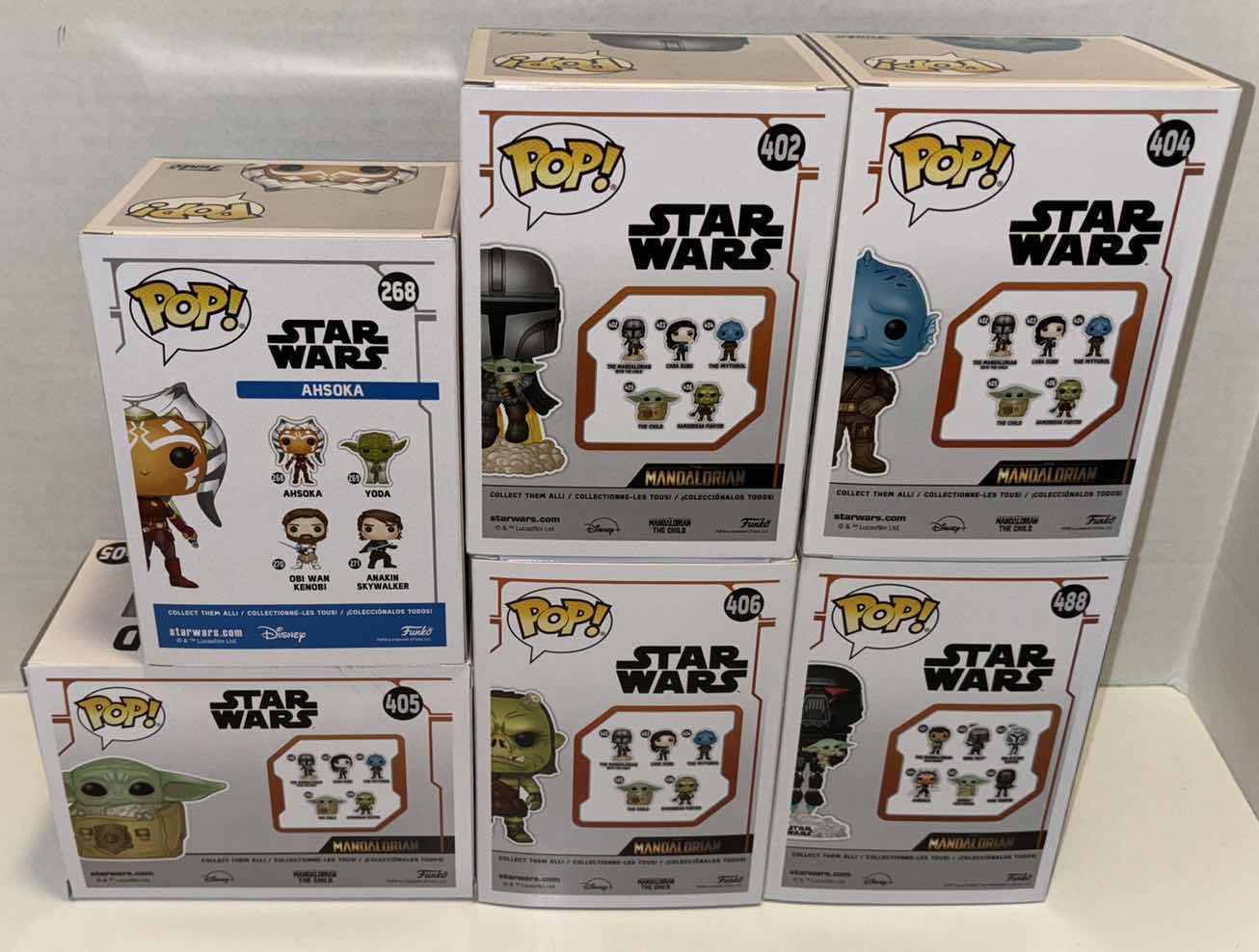 Photo 3 of NEW FUNKO POP! STAR WARS BOBBLE-HEAD VINYL FIGURE 6-PACK MIXED BUNDLE, #268, #402, #404, #405, #406, #488