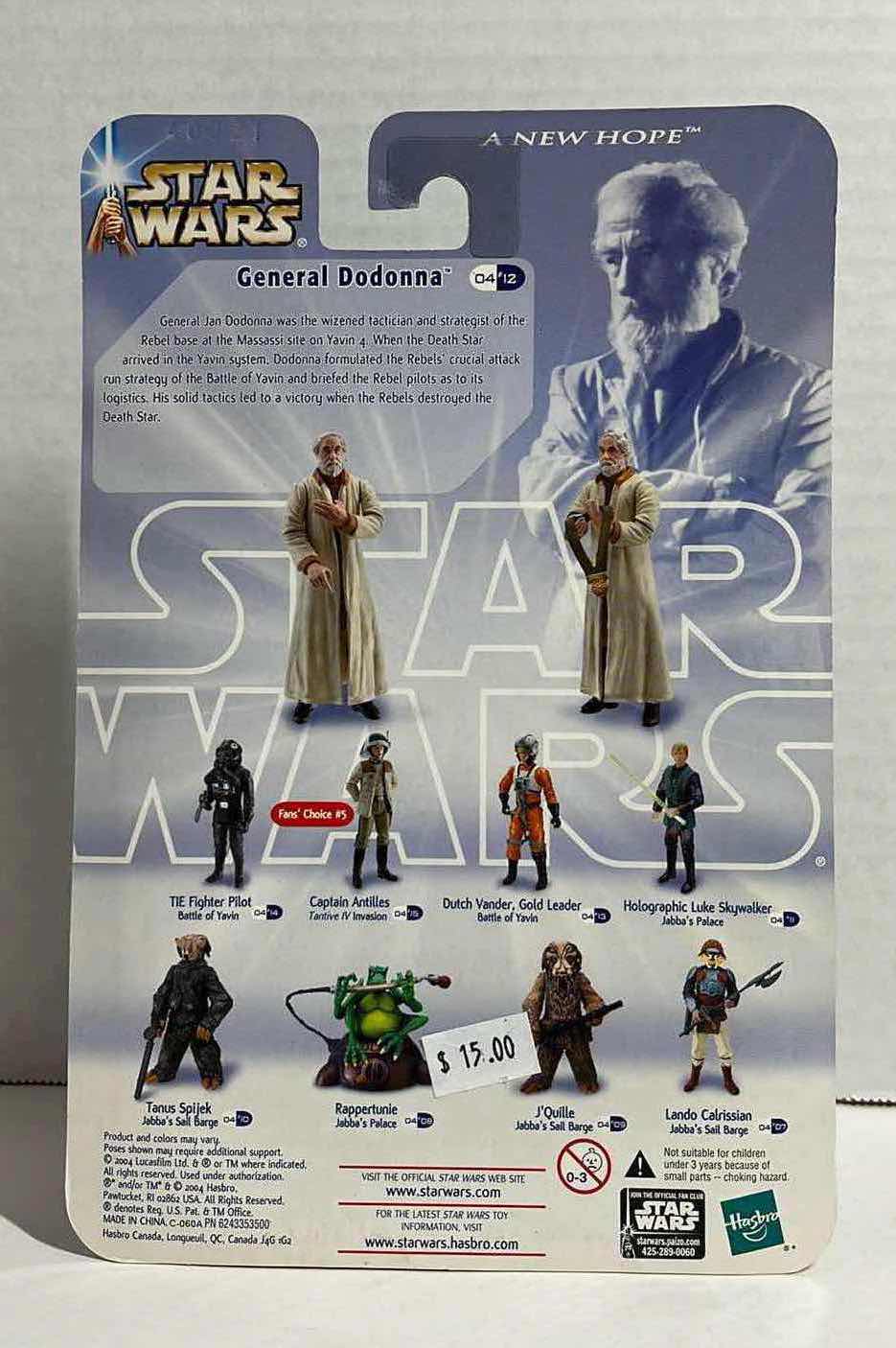 Photo 2 of NEW STAR WARS A NEW HOPE BATTLE OF YAVIN ACTION FIGURE, GENERAL JAN DODONNA