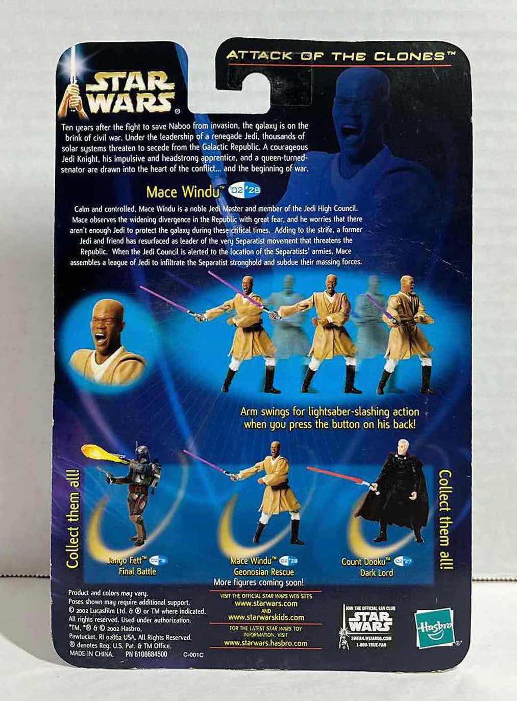 Photo 2 of NEW STAR WARS ATTACK OF THE CLONES ACTION FIGURE, MACE WINDU