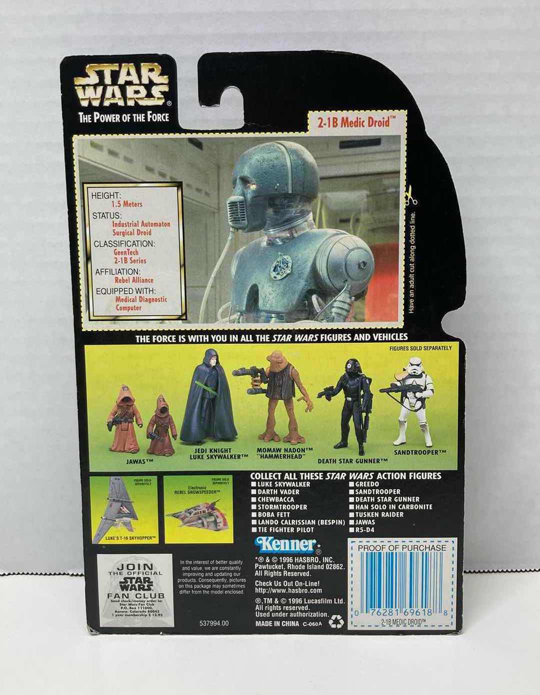 Photo 2 of NEW STAR WARS THE POWER OF THE FORCE ACTION FIGURE, 2-1B MEDIC DROID W MEDICAL DIAGNOSTIC COMPUTER