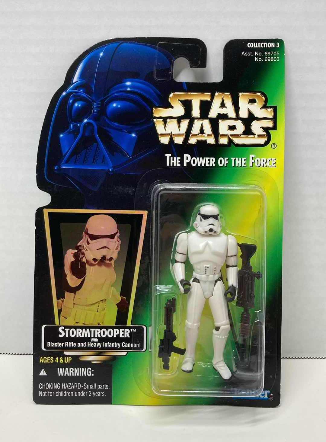 Photo 1 of NEW STAR WARS THE POWER OF THE FORCE ACTION FIGURE, STORMTROOPER W BLASTER RIFLE & HEAVY INFANTRY CANNON