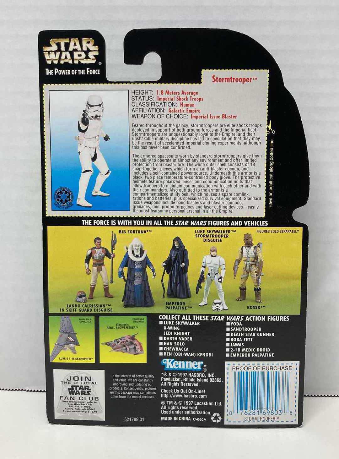 Photo 2 of NEW STAR WARS THE POWER OF THE FORCE ACTION FIGURE, STORMTROOPER W BLASTER RIFLE & HEAVY INFANTRY CANNON