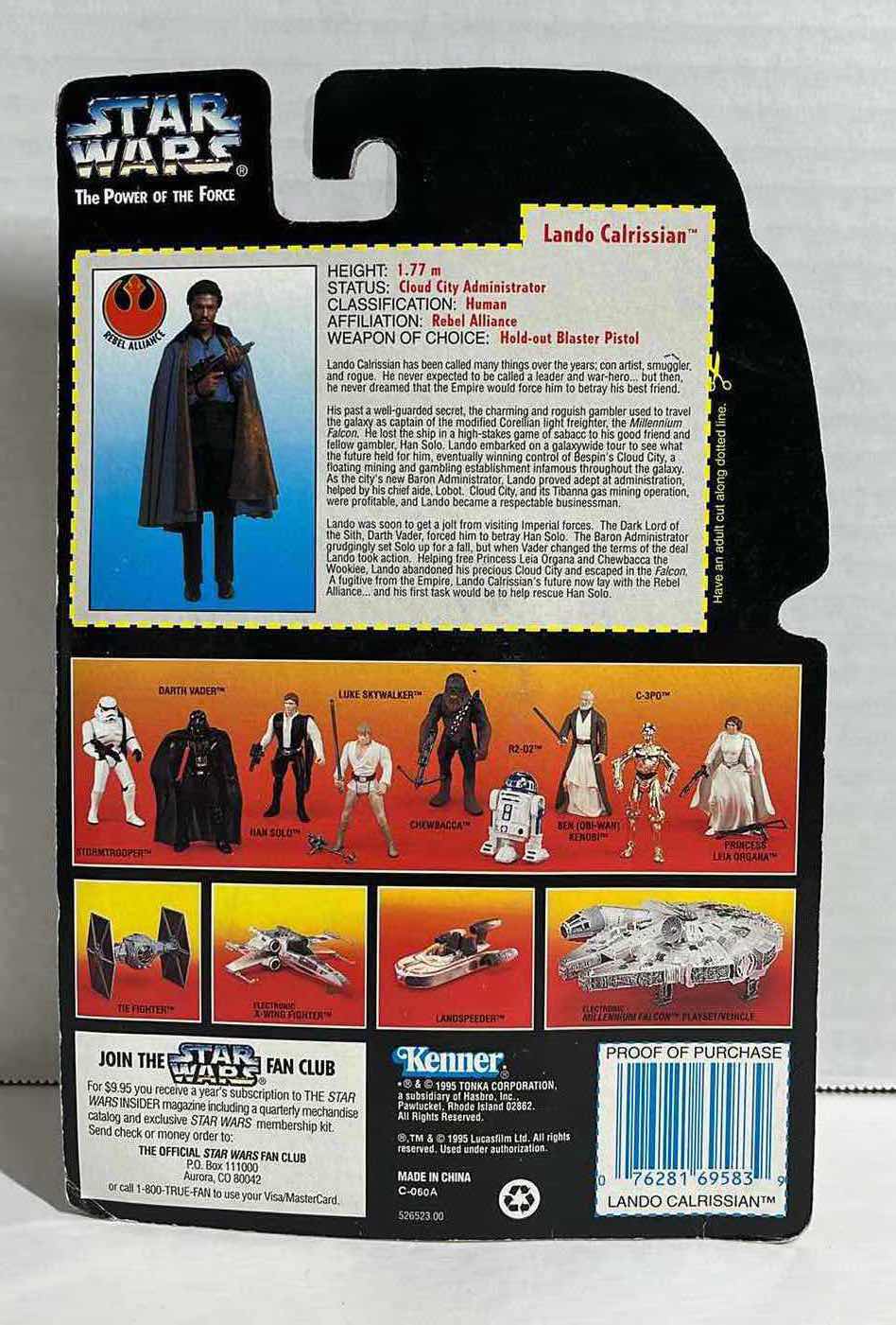 Photo 2 of NEW STAR WARS THE POWER OF THE FORCE ACTION FIGURE, LANDO CALRISSIAN