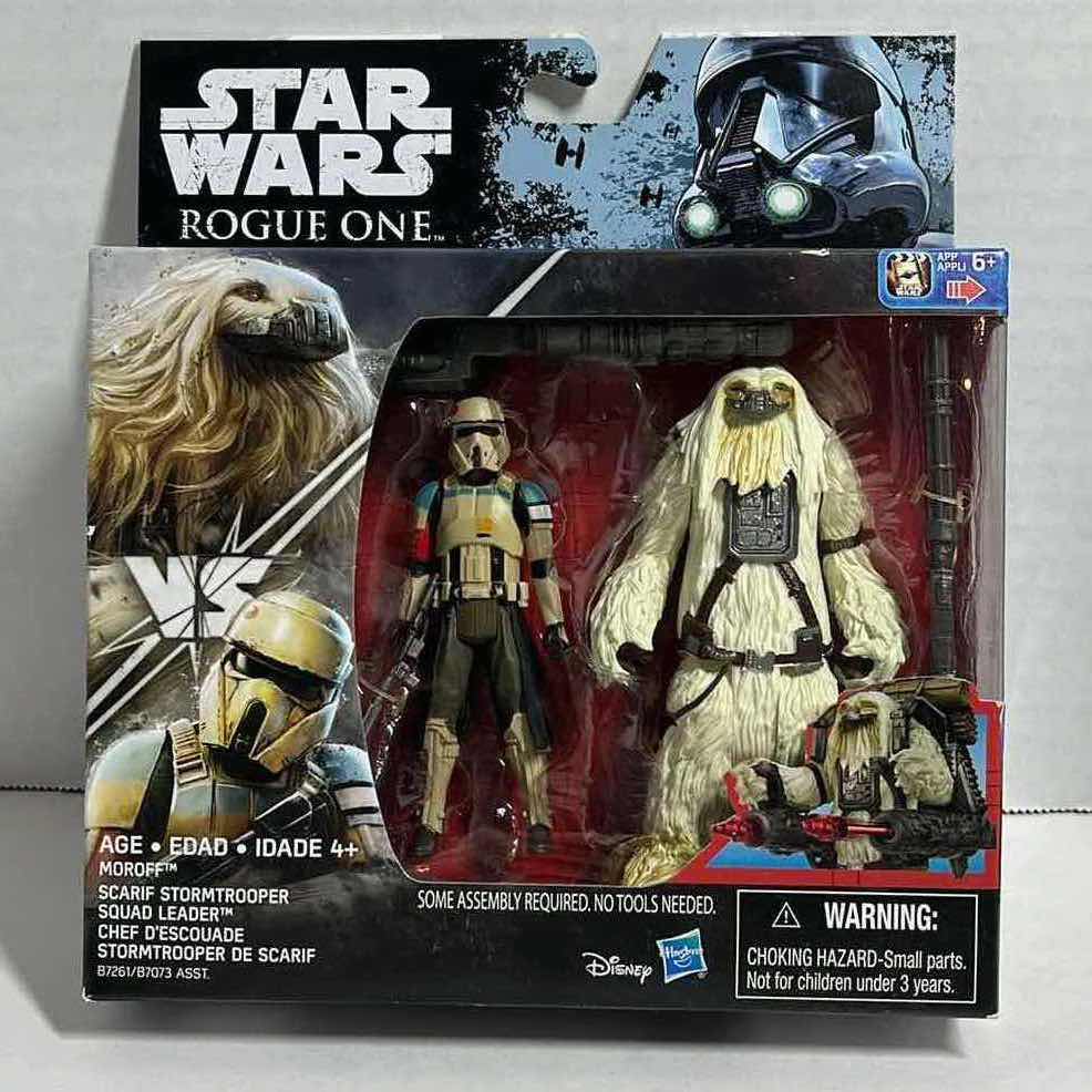 Photo 1 of NEW STAR WARS ROGUE ONE ACTION FIGURES, MOROFF VS SCARIF STORMTROOPER SQUAD LEADER