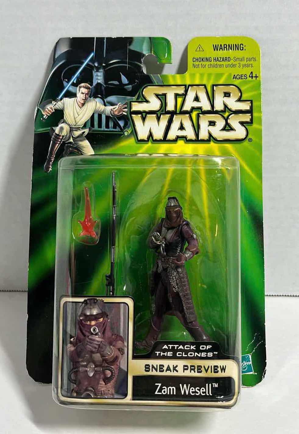 Photo 1 of NEW STAR WARS ATTACK OF THE CLONES ACTION FIGURE, ZAM WESELL
