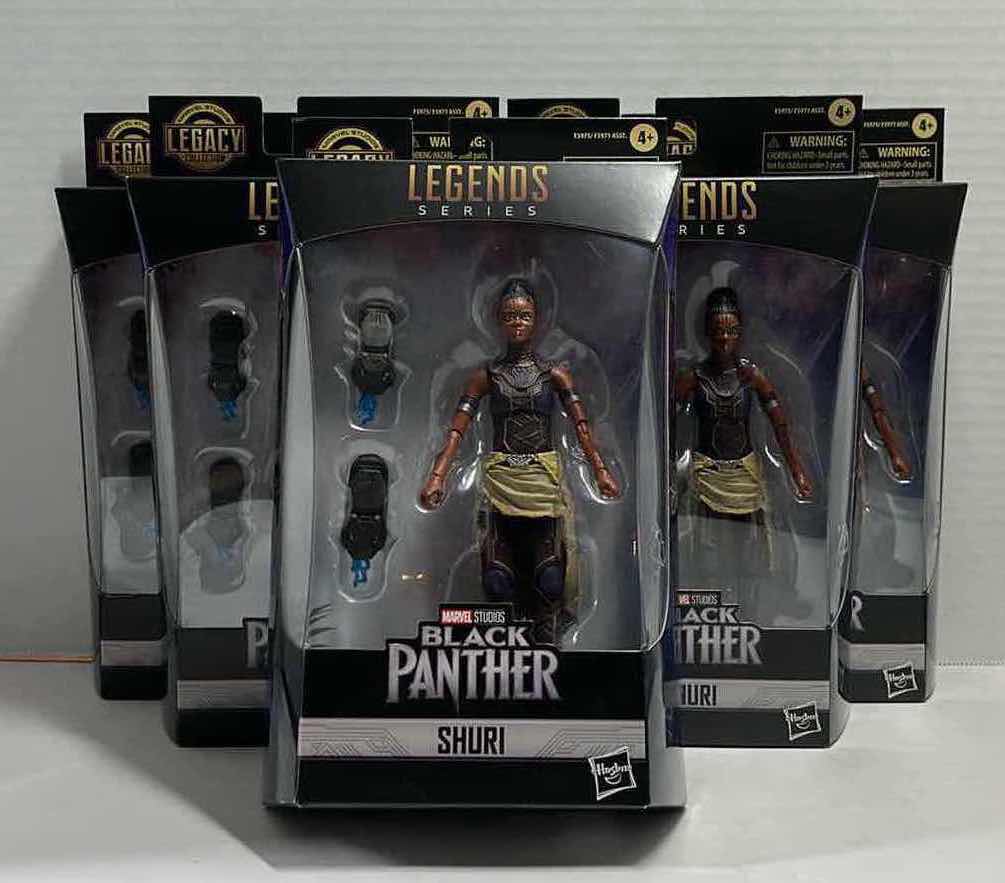 Photo 1 of NEW MARVEL LEGENDS SERIES BLACK PANTHER 5-PACK ACTION FIGURE, SHURI