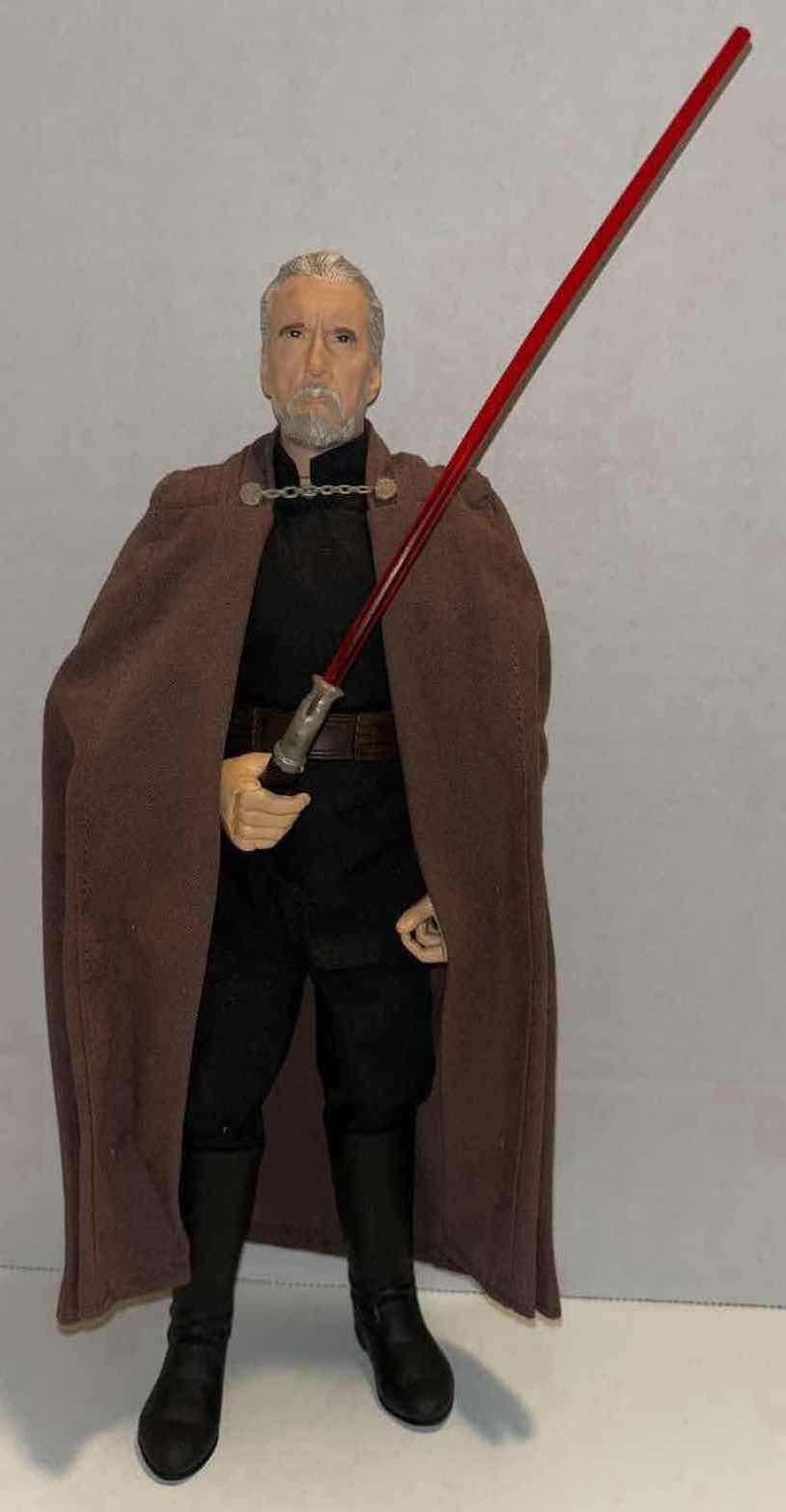 Photo 1 of HASBRO 2002 STAR WARS ATTACK OF THE CLONES 12” COUNT DOOKU FIGURE W LIGHTSABER (FULLY POSEABLE)