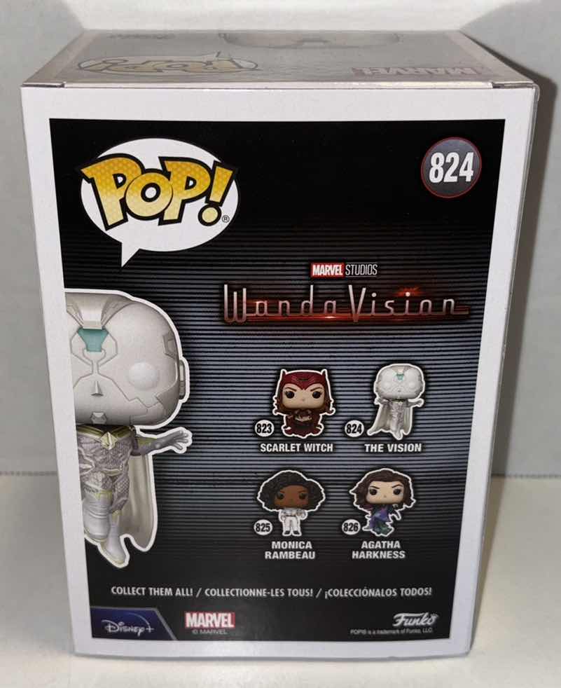 Photo 3 of NEW FUNKO POP! MARVEL STUDIOS BOBBLE-HEAD FIGURE, WANDA VISION #824 THE VISION