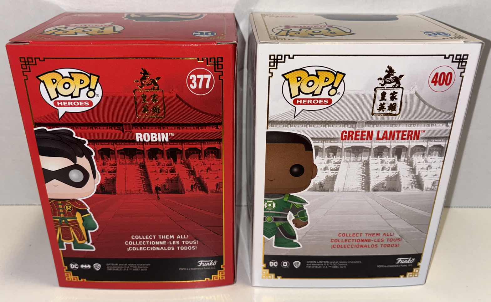 Photo 3 of NEW FUNKO POP! HEROES DC IMPERIAL PALACE VINYL FIGURE 2-PACK, #377 ROBIN & #400 GREEN LANTERN