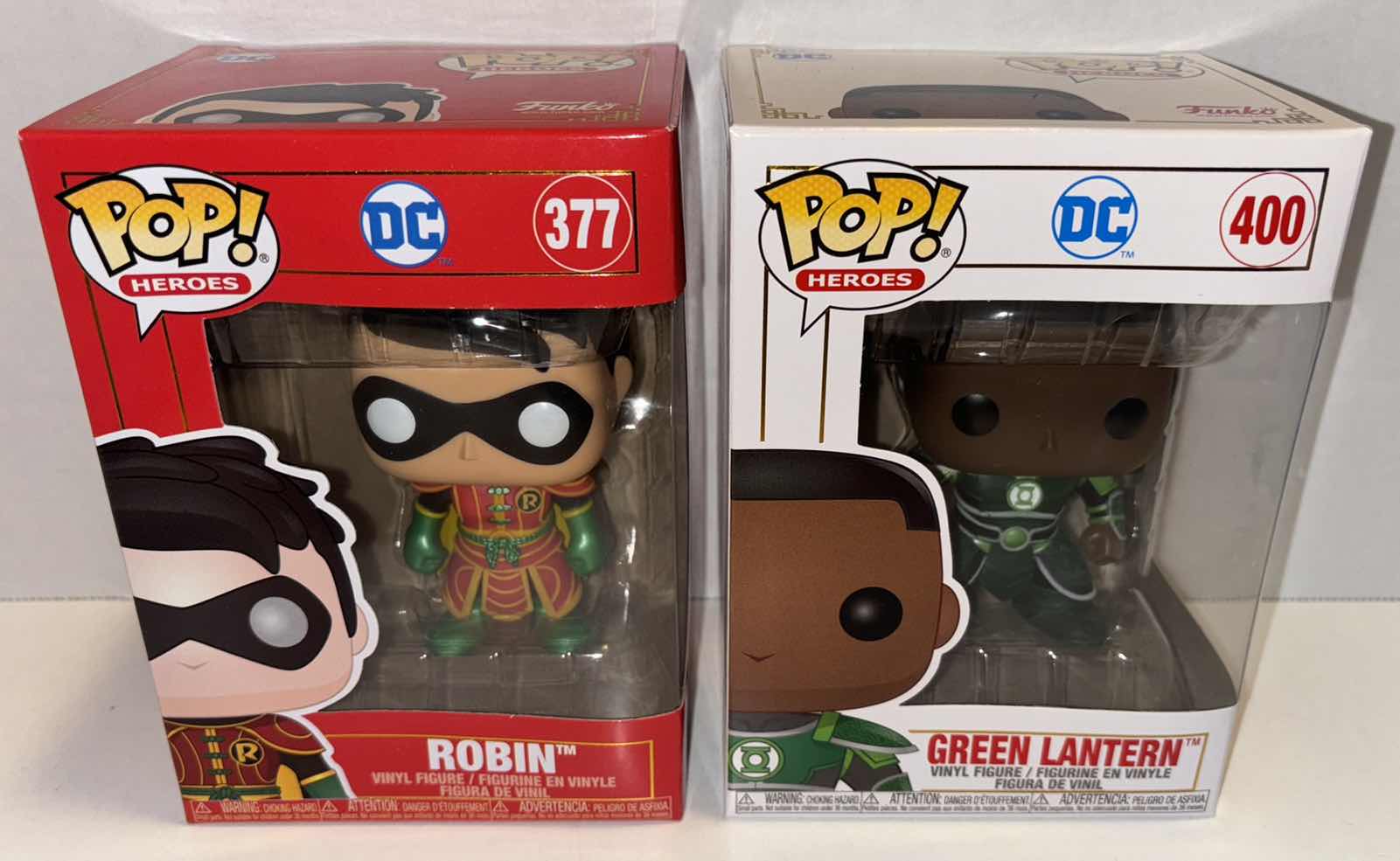 Photo 1 of NEW FUNKO POP! HEROES DC IMPERIAL PALACE VINYL FIGURE 2-PACK, #377 ROBIN & #400 GREEN LANTERN