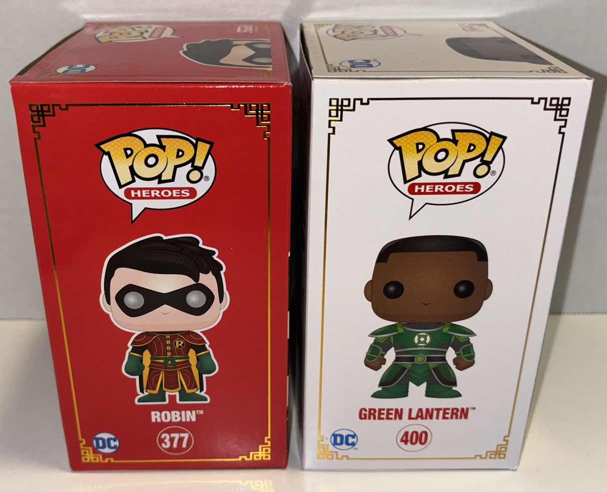 Photo 2 of NEW FUNKO POP! HEROES DC IMPERIAL PALACE VINYL FIGURE 2-PACK, #377 ROBIN & #400 GREEN LANTERN