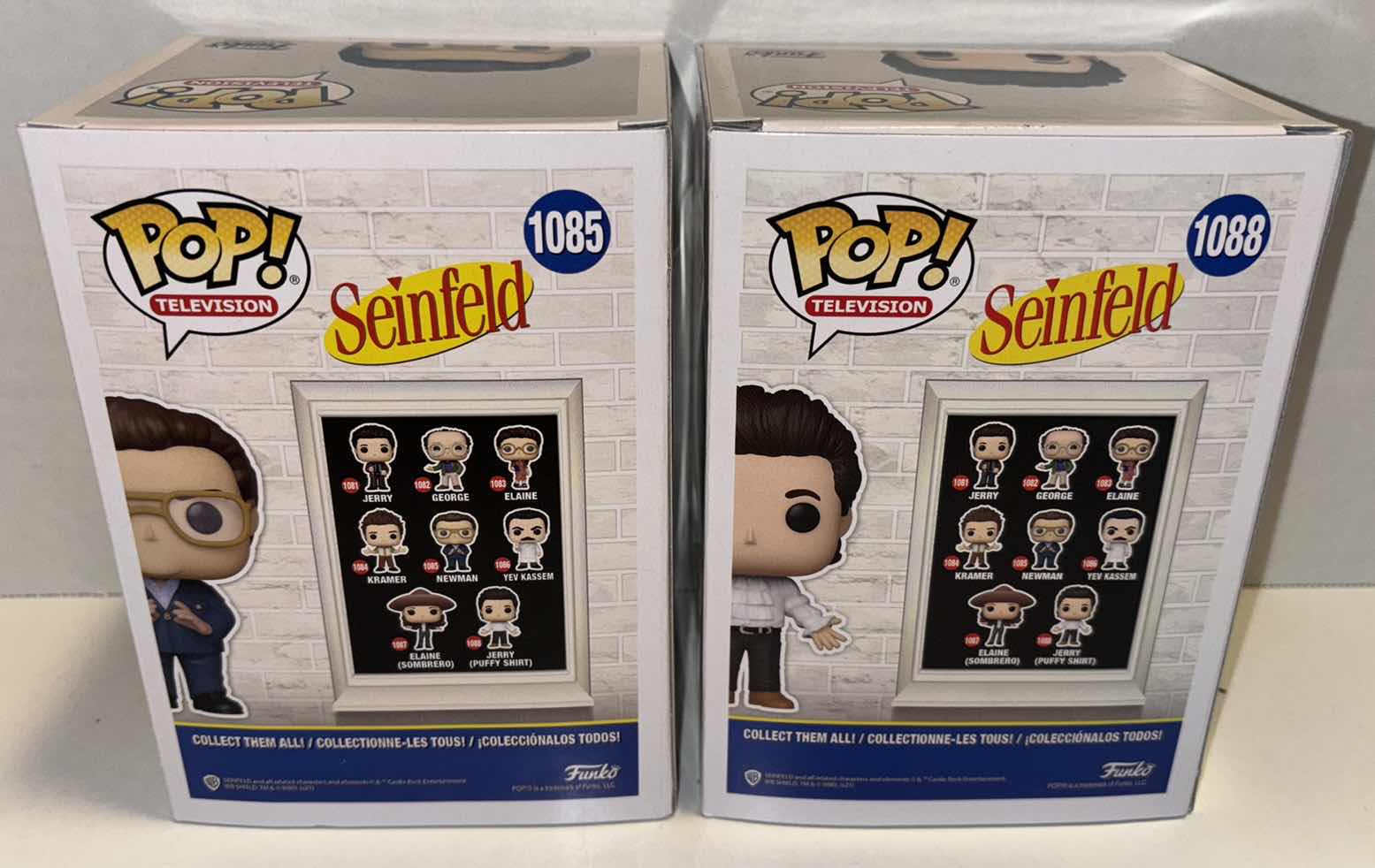Photo 3 of NEW FUNKO POP! TELEVISION SEINFELD VINYL FIGURE 2-PACK,  #1085 NEWMAN & #1088 JERRY (PUFFY SHIRT)