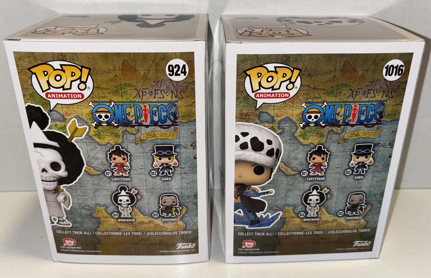 Photo 3 of NEW FUNKO POP! ANIMATION ONE PIECE VINYL FIGURE 2-PACK, #924 BONEKICHI & #1016 TRAFALGAR LAW