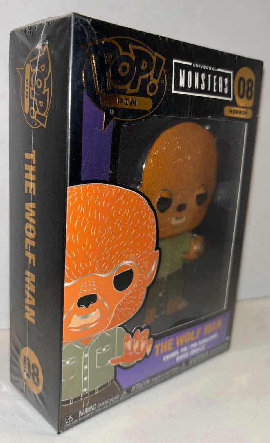 Photo 1 of NEW FUNKO POP! PIN, UNIVERSAL MONSTERS HORROR #08 THE WOLF MAN ENAMEL PIN