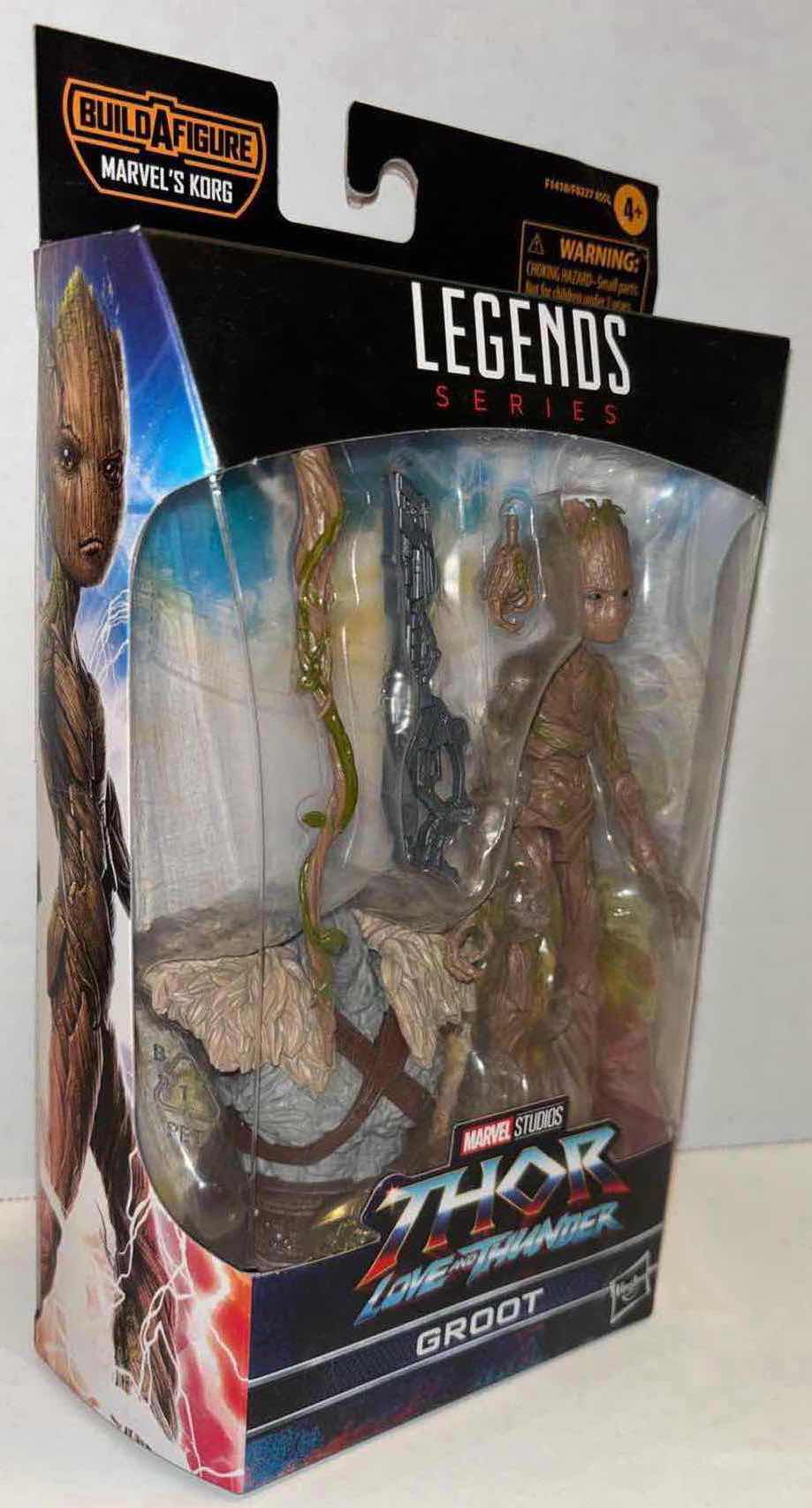 Photo 1 of NEW HASBRO MARVEL STUDIOS LEGENDS SERIES ACTION FIGURE & ACCESSORIES, THOR LOVE AND THUNDER “GROOT”