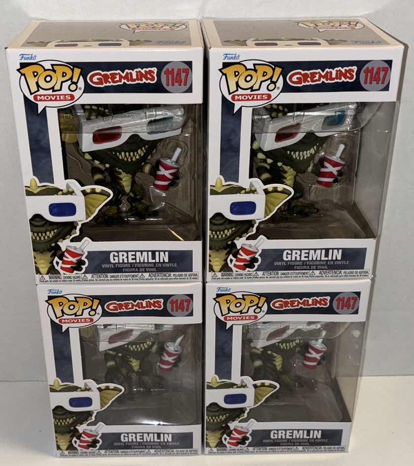 Photo 1 of NEW FUNKO POP! MOVIES GREMLINS 4-PACK VINYL FIGURE, #1147 GREMLIN