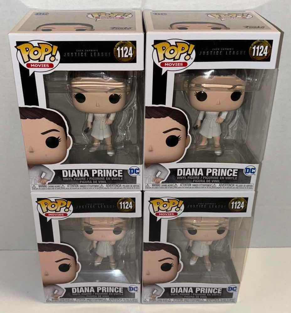 Photo 1 of NEW FUNKO POP! MOVIES DC 4-PACK VINYL FIGURE, ZACK SNYDER’S JUSTICE LEAGUE #1124 DIANA PRINCE