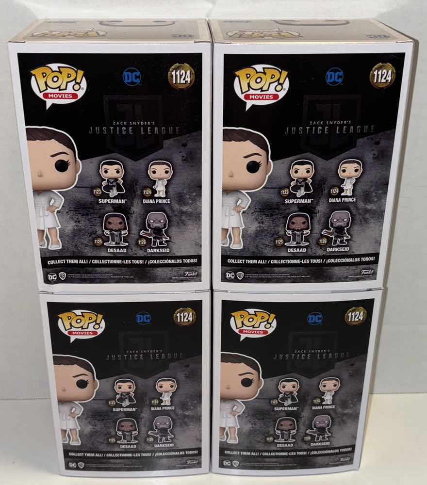 Photo 3 of NEW FUNKO POP! MOVIES DC 4-PACK VINYL FIGURE, ZACK SNYDER’S JUSTICE LEAGUE #1124 DIANA PRINCE