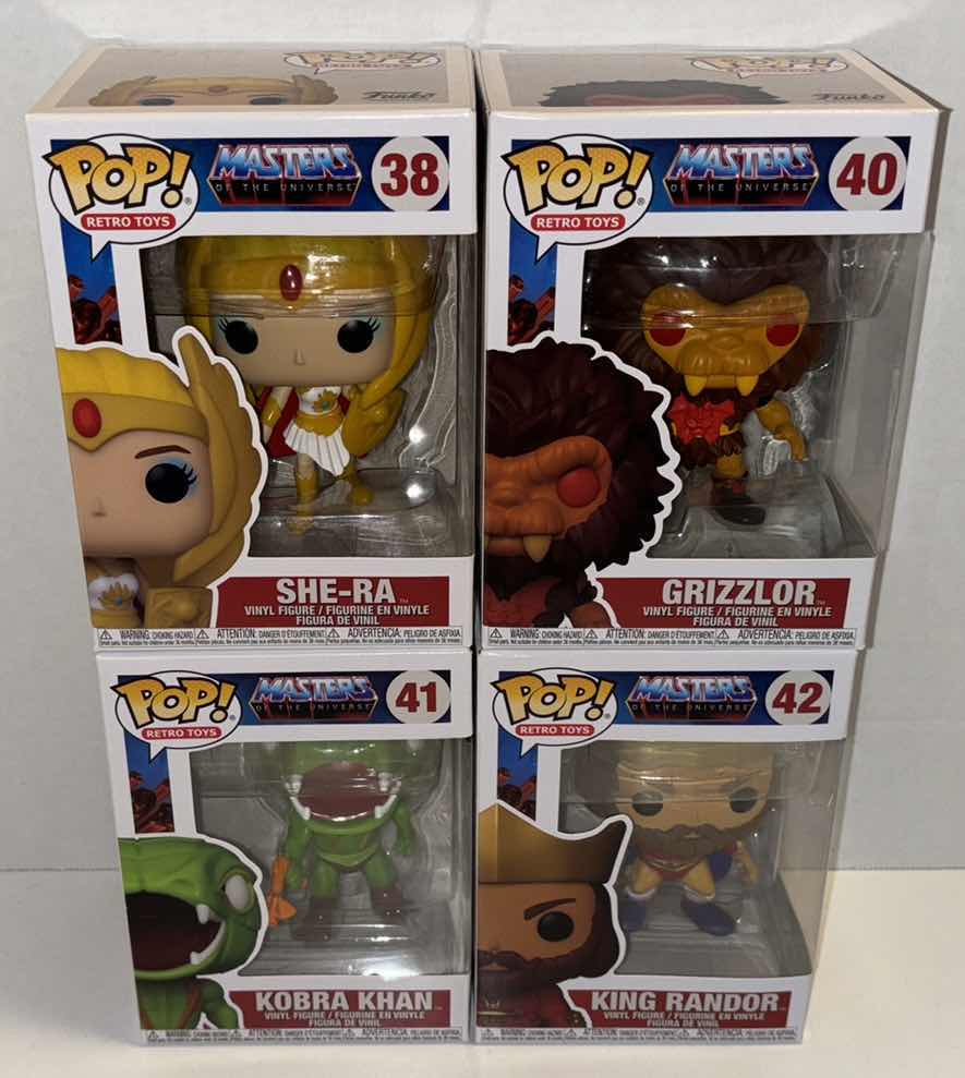 Photo 1 of NEW FUNKO POP! RETRO TOYS MASTERS OF THE UNIVERSE 4-PACK VINYL FIGURE, #38, #40, #41 & #42