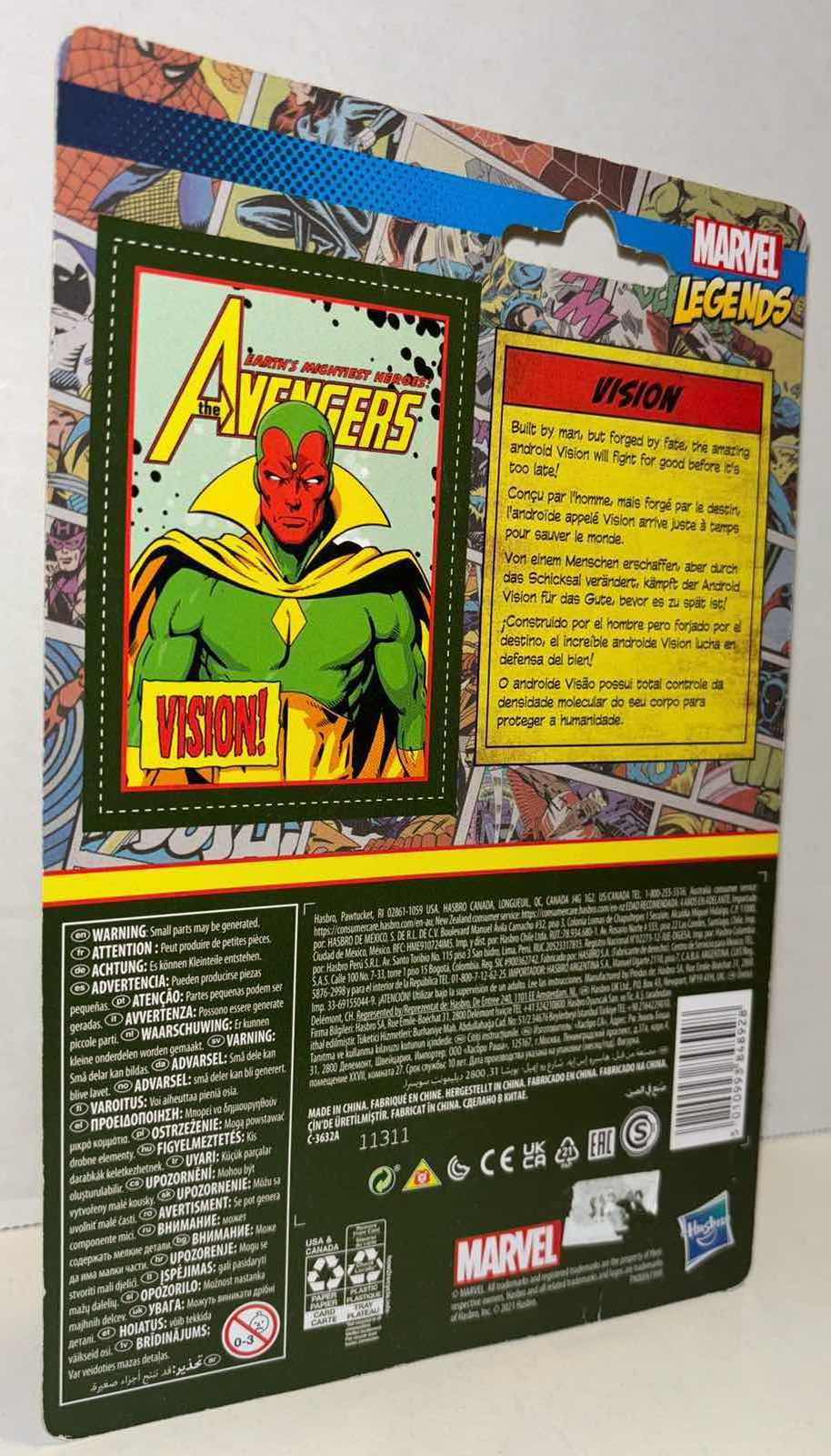 Photo 2 of NEW HASBRO MARVEL LEGENDS AVENGERS RETRO COLLECTION ACTION FIGURE, “VISION”