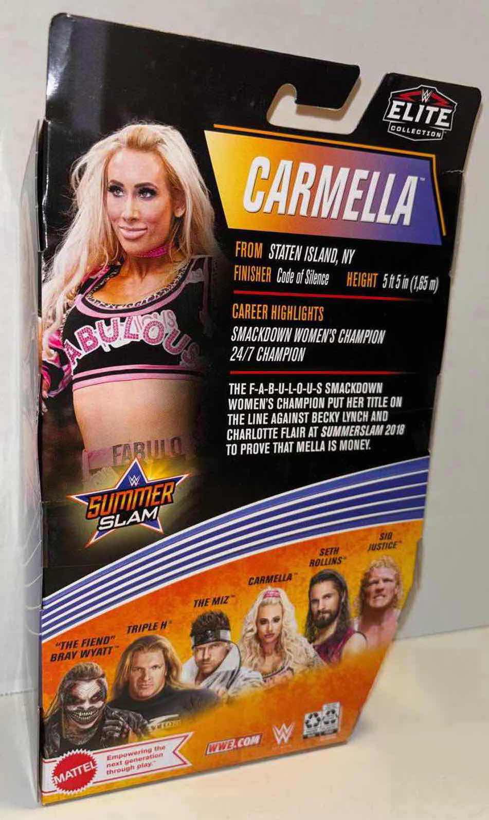 Photo 2 of NEW MATTEL WWE ELITE COLLECTION ACTION FIGURE & ACCESSORIES, SUMMER SLAM “CARMELLA”