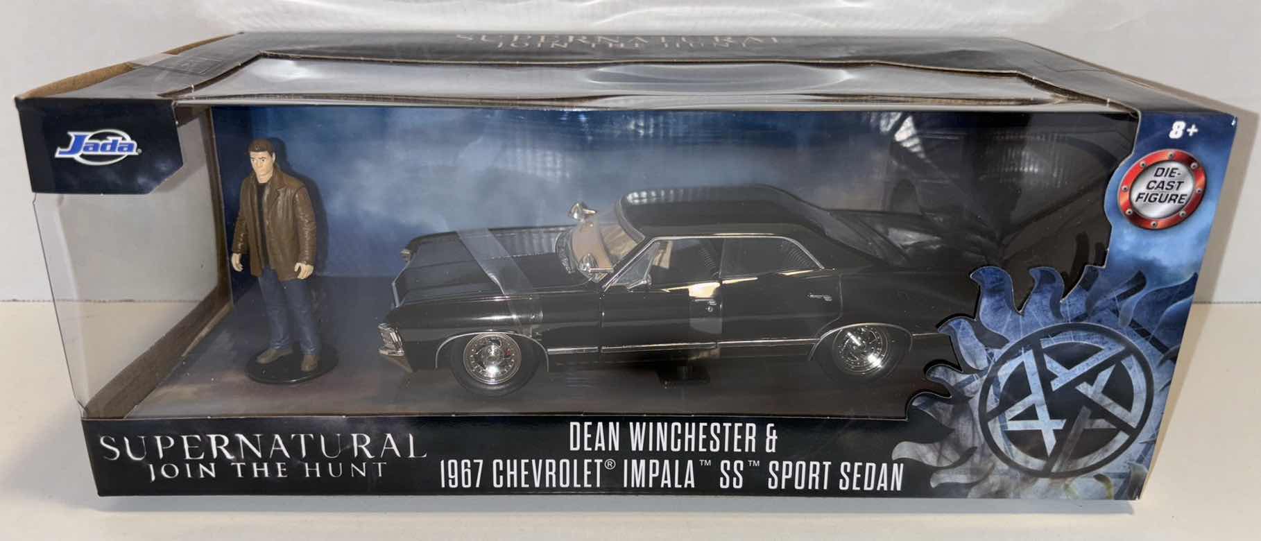 Photo 1 of NEW JADA TOYS HOLLYWOOD RIDES FIGURE & DIE-CAST VEHICLE, SUPERNATURAL JOIN THE HUNT “DEAN WINCHESTER & 1967 CHEVROLET IMPALA SS SPORT SEDAN”