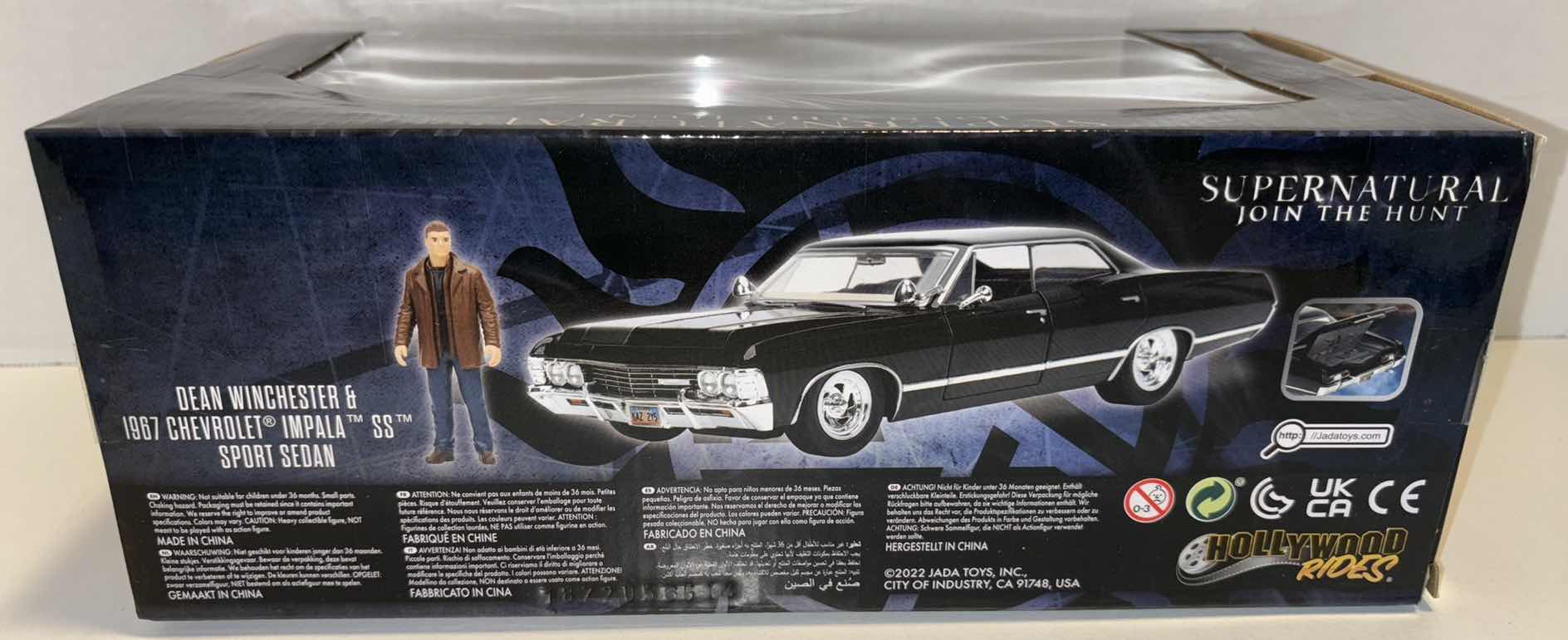 Photo 3 of NEW JADA TOYS HOLLYWOOD RIDES FIGURE & DIE-CAST VEHICLE, SUPERNATURAL JOIN THE HUNT “DEAN WINCHESTER & 1967 CHEVROLET IMPALA SS SPORT SEDAN”