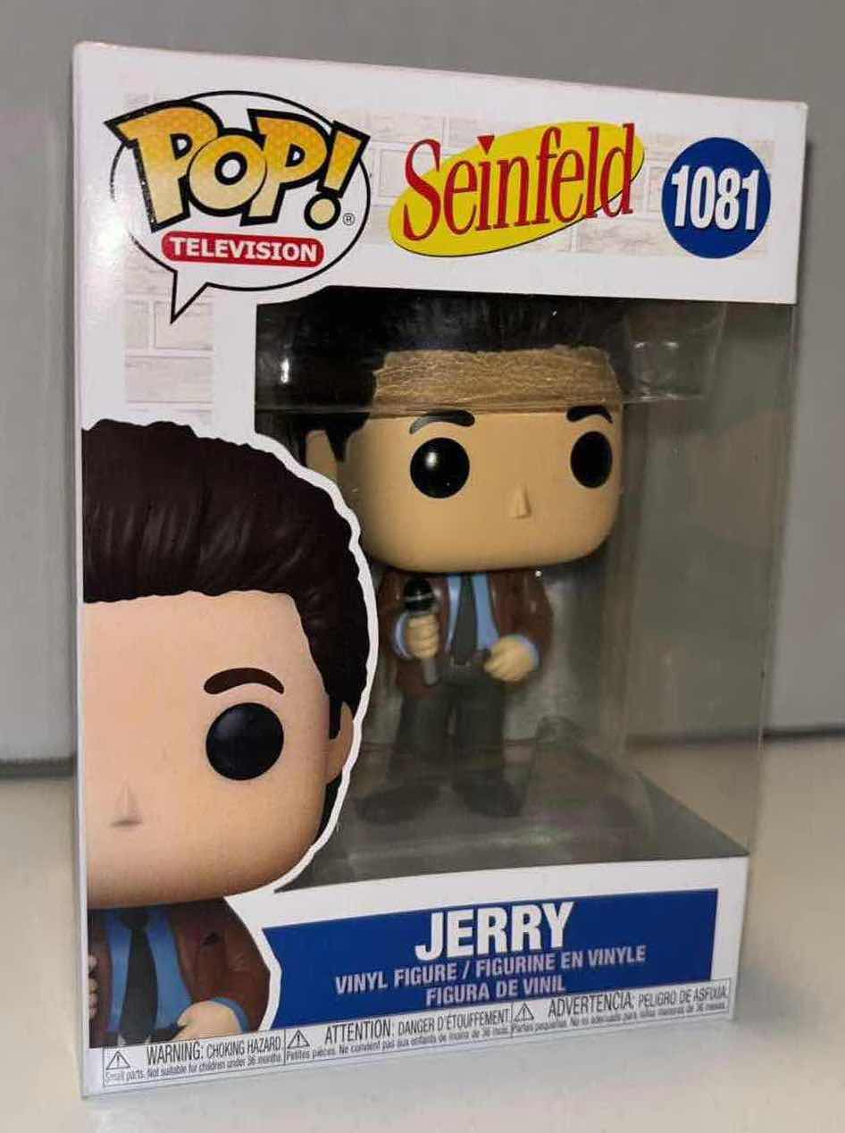 Photo 1 of NEW FUNKO POP! TELEVISION SEINFELD VINYL FIGURE, #1081 JERRY (DOING STAND-UP)