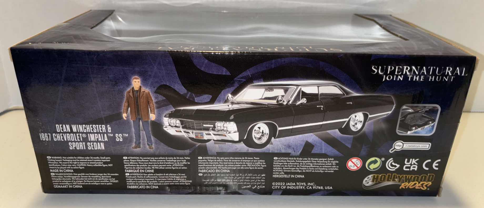 Photo 3 of NEW JADA TOYS HOLLYWOOD RIDES DIE-CAST VEHICLE & FIGURE, SUPERNATURAL JOIN THE HUNT “DEAN WINCHESTER & 1967 CHEVROLET IMPALA SS SPORT SEDAN”