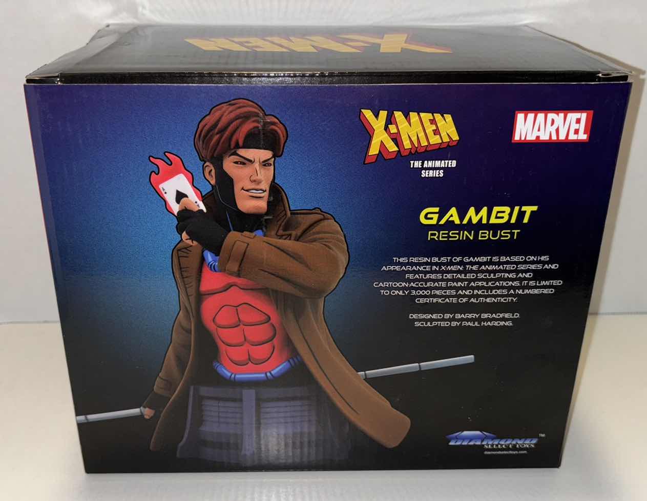 Photo 4 of NEW DIAMOND SELECT TOYS LIMITED EDITION MARVEL X-MEN “GAMBIT” 1/7 SCALE RESIN BUST (NO 1855 OF 3000)