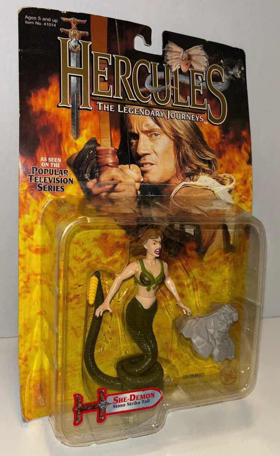 Photo 1 of NEW 1996 TOY BIZ HERCULES THE LEGENDARY JOURNEYS ACTION FIGURE & ACCESSORIES, “SHE-DEMON” STONE STRIKE TAIL