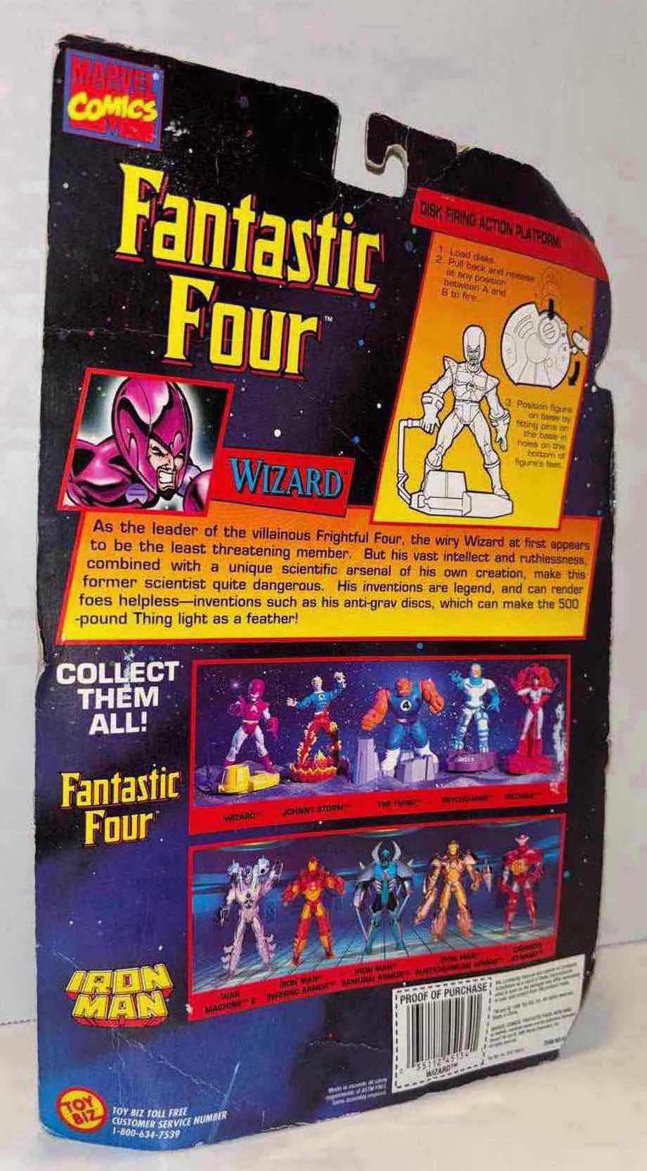 Photo 2 of NEW 1996 TOY BIZ MARVEL COMICS FANTASTIC FOUR ACTION FIGURE & ACCESSORIES, “WIZARD” W DISK FIRING ACTION PLATFORM