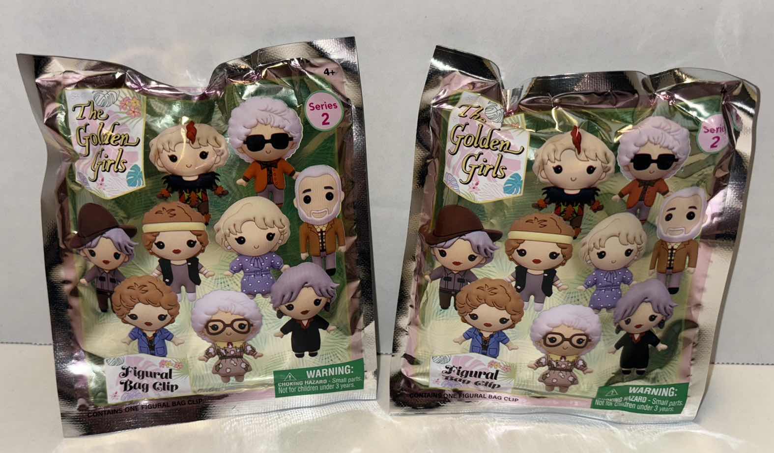 Photo 1 of NEW 2-PACK THE GOLDEN GIRLS SERIES 2 MYSTERY FIGURAL 3D BAG CLIP
