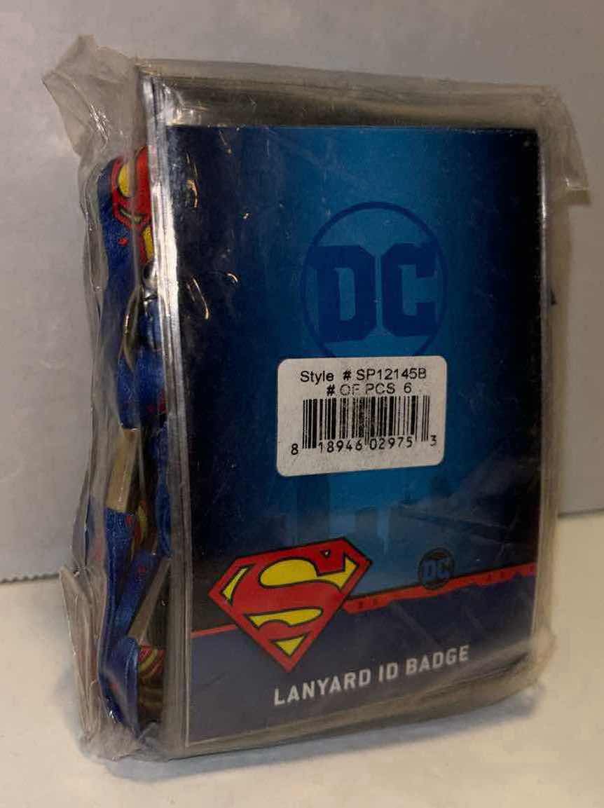 Photo 2 of NEW DC SUPERMAN LANYARD ID BADGE W PVC CHARM, PACK OF 6