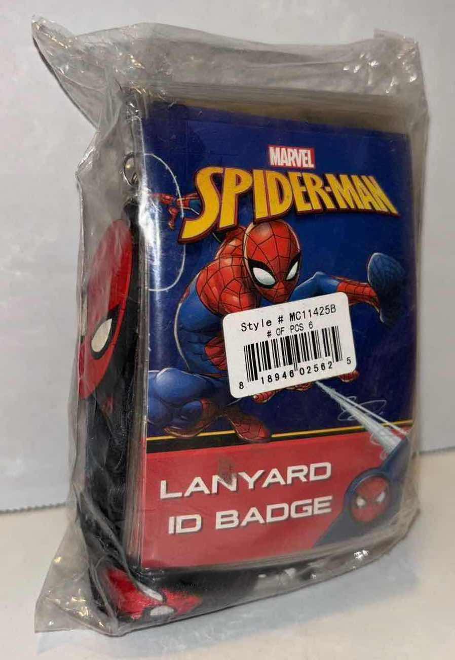 Photo 2 of NEW MARVEL SPIDER-MAN LANYARD ID BADGE W PVC CHARM, PACK OF 6