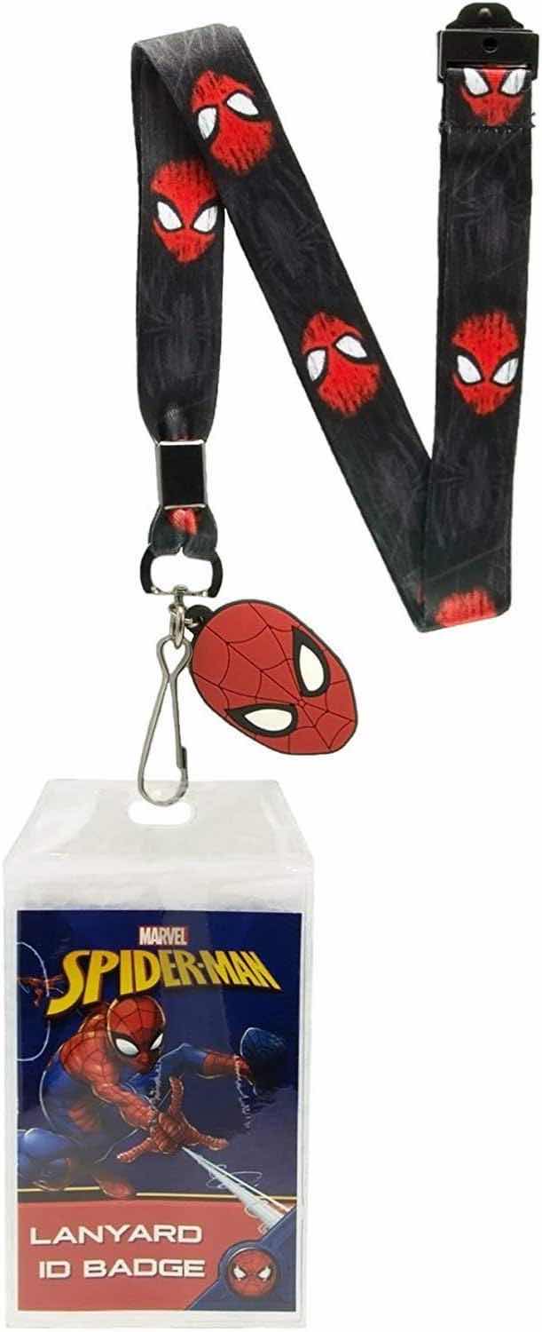 Photo 1 of NEW MARVEL SPIDER-MAN LANYARD ID BADGE W PVC CHARM, PACK OF 6